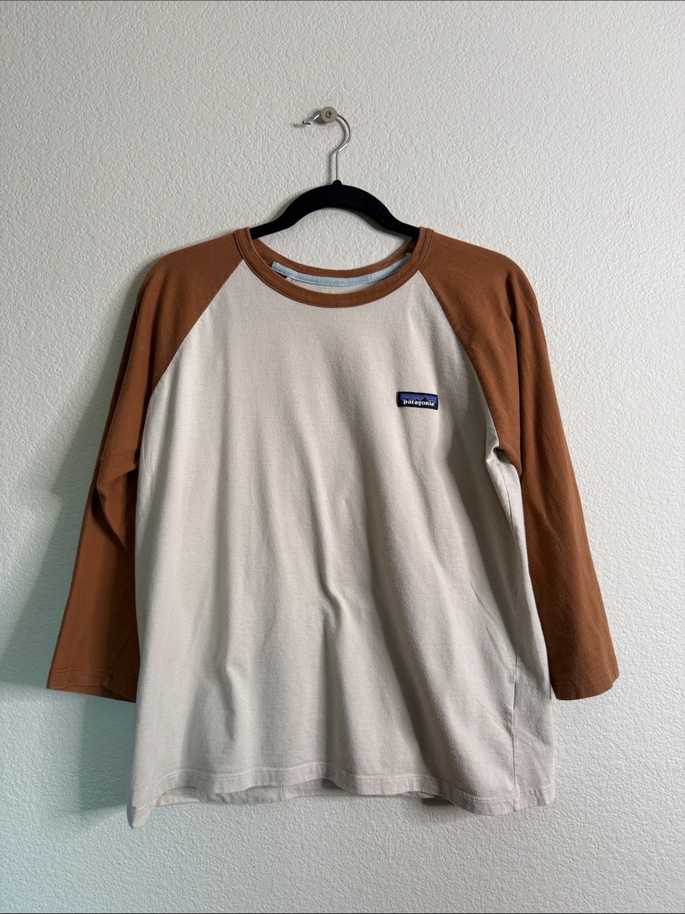 Patagonia Cotton in Conversion baseball 3/4 sleeve tee womens medium - Picture 2 of 6